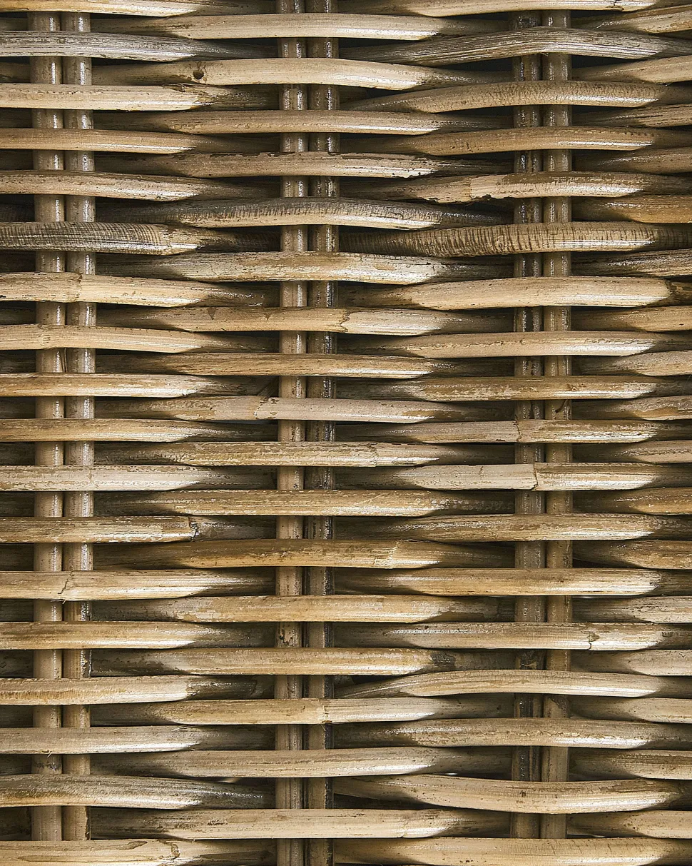 Gartensessel Rattan Naturlich 2Er Set Auflagen Cremeweis Maros