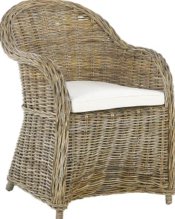 Gartensessel Rattan Naturlich Auflagen Cremeweis Susua