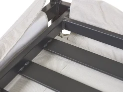 Gartensofa Aluminium Hellgrau / Schwarz 3-Sitzer Esperia