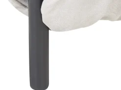 Gartensofa Aluminium Hellgrau / Schwarz 3-Sitzer Esperia