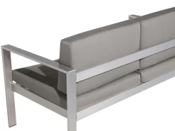 Gartensofa Aluminium 2-Sitzer Auflagen Dunkelgrau Salerno