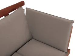 Gartensofa Eukalyptusholz Dunkelbraun 210 Cm Verstellbare Armlehnen Portici