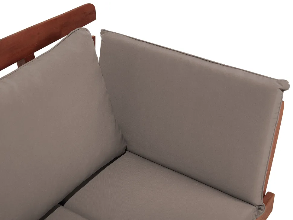 Gartensofa Eukalyptusholz Dunkelbraun 210 Cm Verstellbare Armlehnen Portici