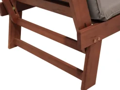 Gartensofa Eukalyptusholz Dunkelbraun 210 Cm Verstellbare Armlehnen Portici