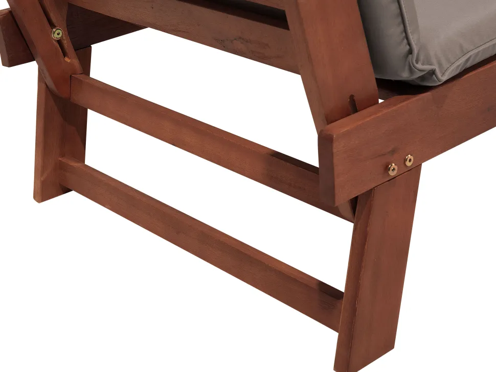 Gartensofa Eukalyptusholz Dunkelbraun 210 Cm Verstellbare Armlehnen Portici
