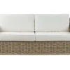 Gartensofa Rattan Naturlich 2-Sitzer Auflagen Cremeweis Ardea