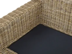 Gartensofa Rattan Naturlich 2-Sitzer Auflagen Cremeweis Ardea