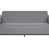 Gartensofa 3-Sitzer Grau / Schwarzes Gestell Rovigo
