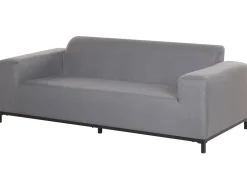 Gartensofa 3-Sitzer Grau / Schwarzes Gestell Rovigo