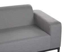 Gartensofa 3-Sitzer Grau / Schwarzes Gestell Rovigo
