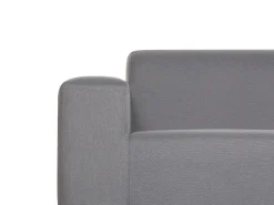 Gartensofa 3-Sitzer Grau / Schwarzes Gestell Rovigo
