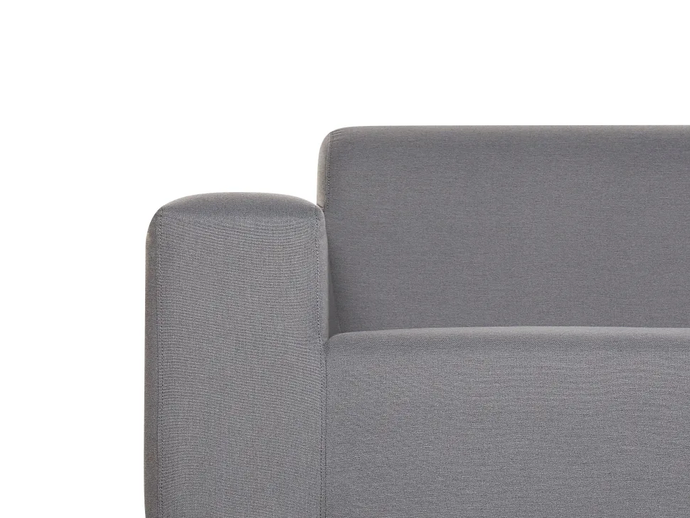 Gartensofa 3-Sitzer Grau / Schwarzes Gestell Rovigo