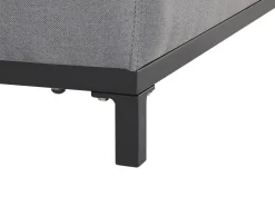 Gartensofa 3-Sitzer Grau / Schwarzes Gestell Rovigo