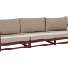 Gartensofa Zertifiziertes Akazienholz Mahagonibraun 3-Sitzer Auflagen Taupe Timor Ii