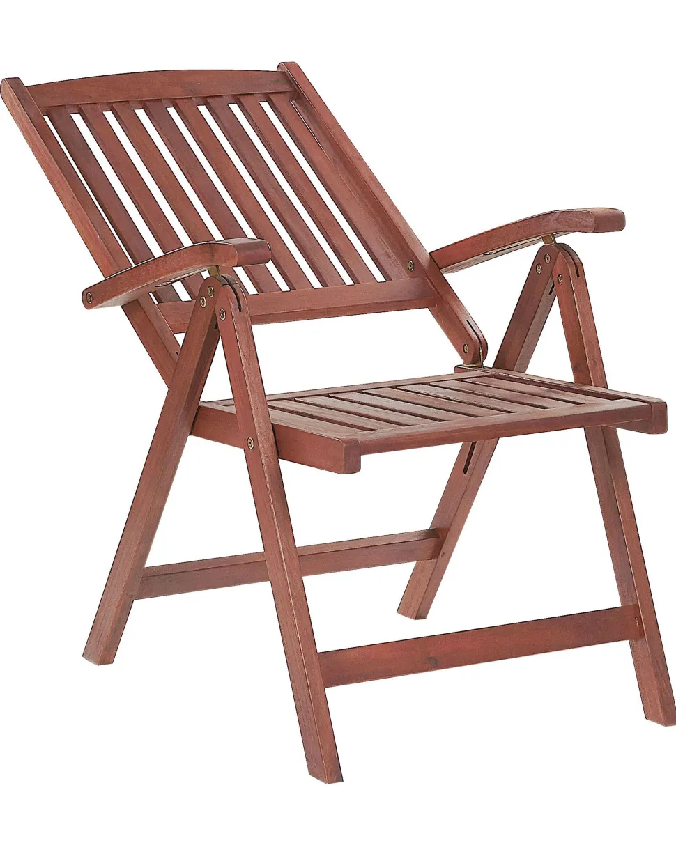 Gartenstuhl Akazienholz Dunkelbraun 6Er Set Auflagen Blau Toscana
