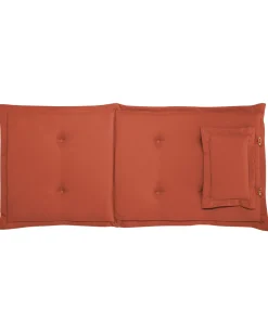 Gartenstuhl Akazienholz Dunkelbraun 6Er Set Auflagen Terracotta Toscana