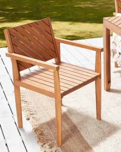 Gartenstuhl Akazienholz Hellbraun Baratti