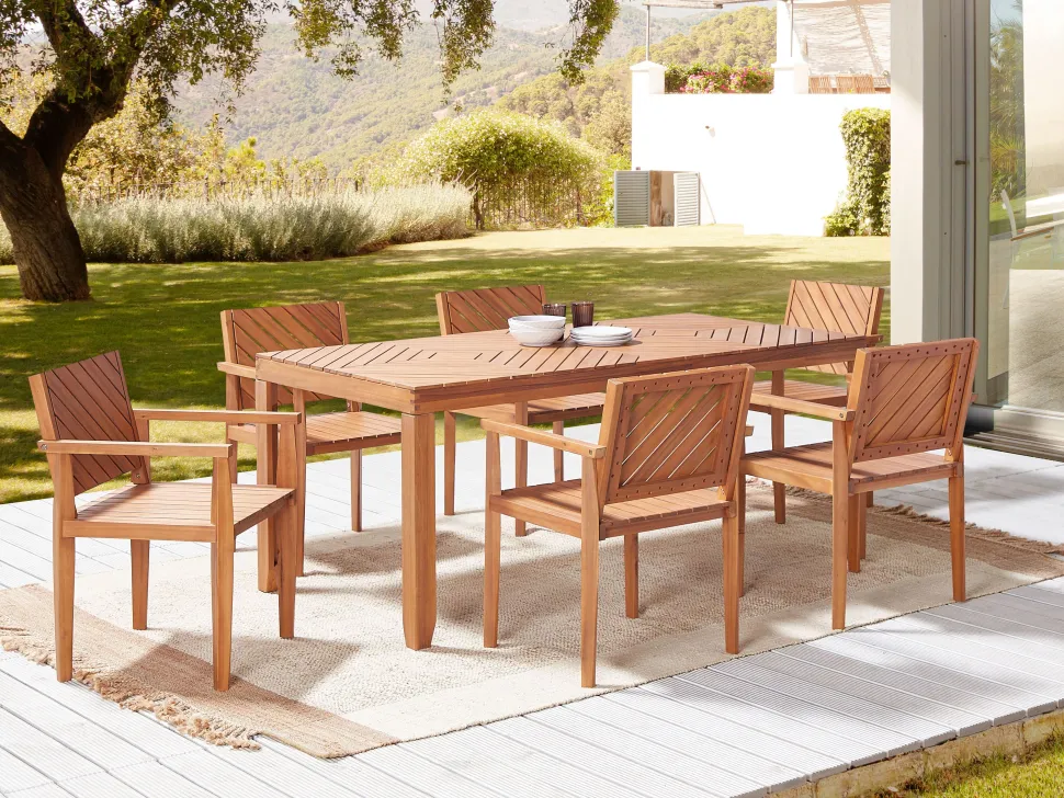 Gartenstuhl Akazienholz Hellbraun Baratti