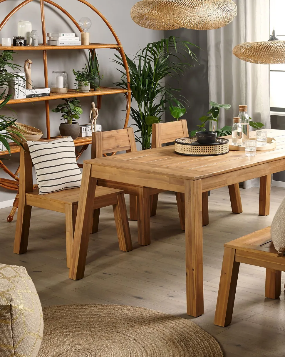 Gartenstuhl Akazienholz Hellbraun 2Er Set Livorno