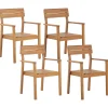 Gartenstuhl Akazienholz Hellbraun 4Er Set Fornelli