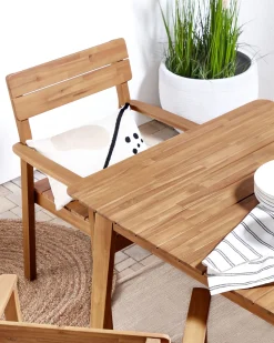 Gartenstuhl Akazienholz Hellbraun 4Er Set Fornelli