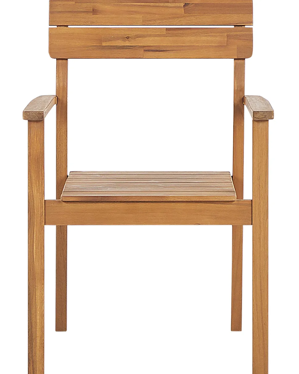 Gartenstuhl Akazienholz Hellbraun 4Er Set Fornelli