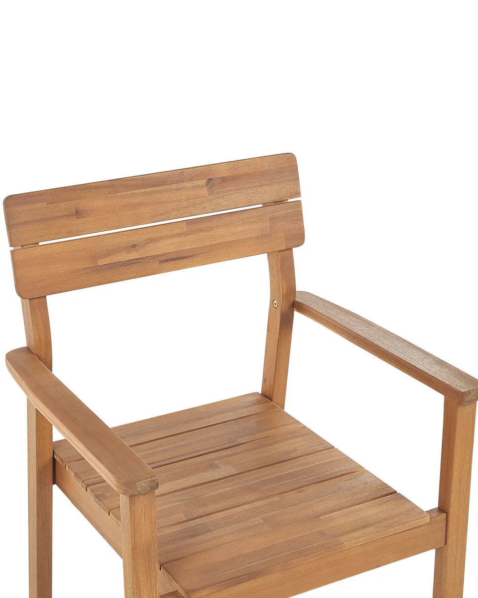 Gartenstuhl Akazienholz Hellbraun 4Er Set Fornelli