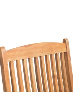 Gartenstuhl Akazienholz Hellbraun 2Er Set Mit Armlehnen Maui