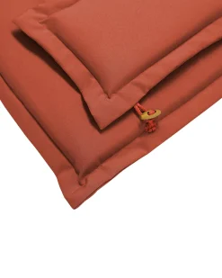 Gartenstuhl Akazienholz Hellbraun 2Er Set Auflagen Terracotta Java