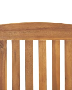Gartenstuhl Akazienholz Hellbraun 2Er Set Auflagen Terracotta Java