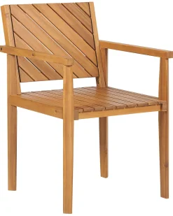 Gartenstuhl Akazienholz Hellbraun 6Er Set Baratti