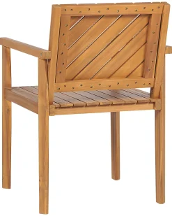 Gartenstuhl Akazienholz Hellbraun 6Er Set Baratti