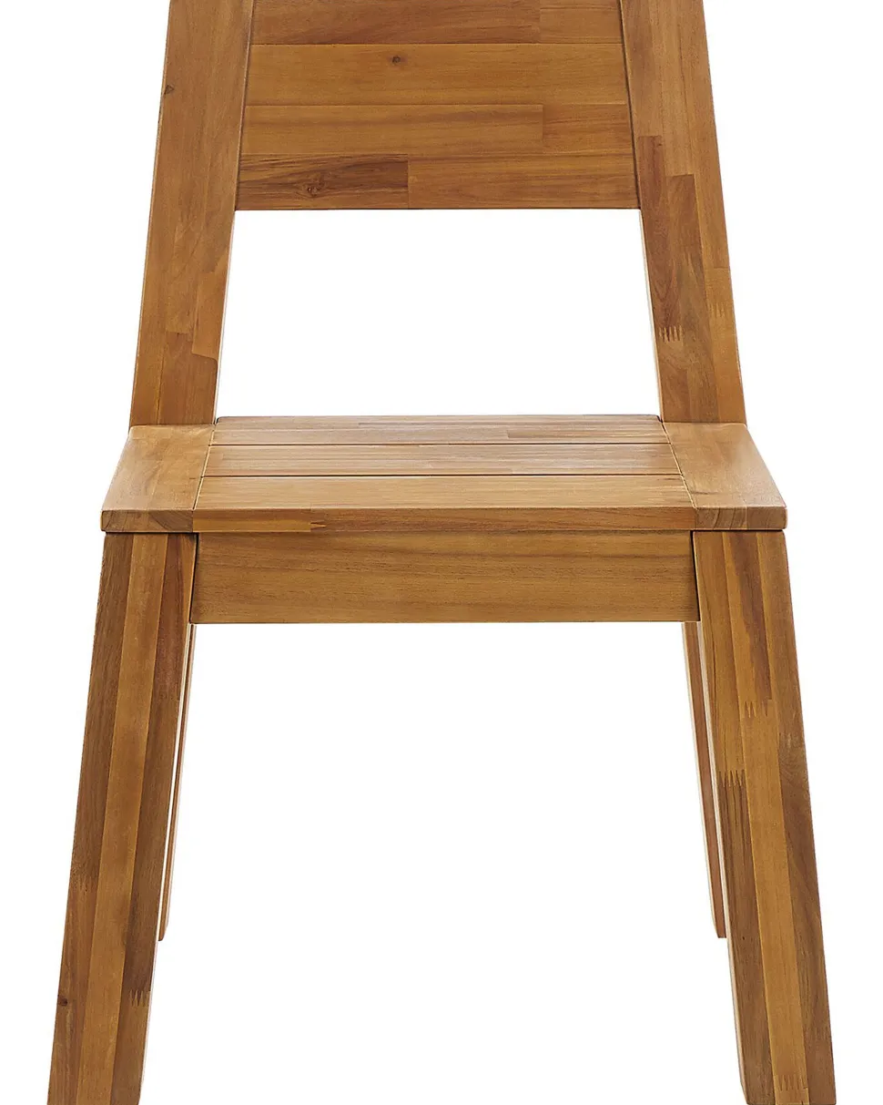 Gartenstuhl Akazienholz Hellbraun 6Er Set Livorno