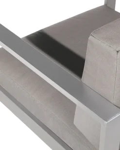 Gartenstuhl Aluminium Grau Auflagen Dunkelgrau Salerno