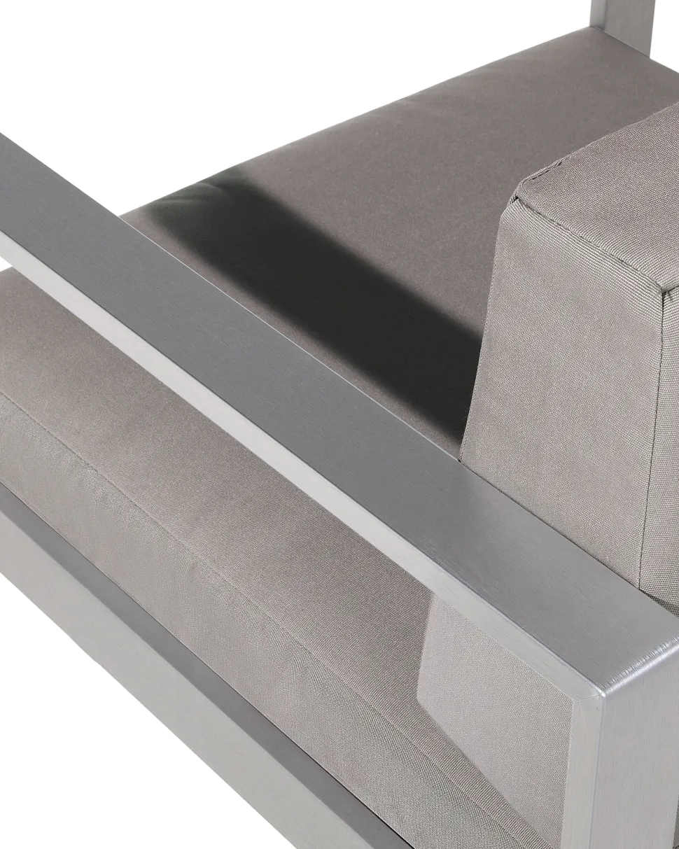 Gartenstuhl Aluminium Grau Auflagen Dunkelgrau Salerno