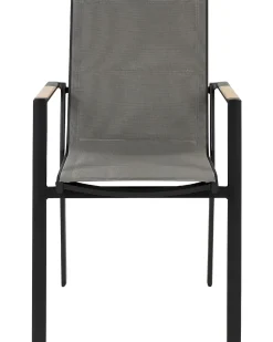 Gartenstuhl Aluminium Schwarz 4Er Set Busseto