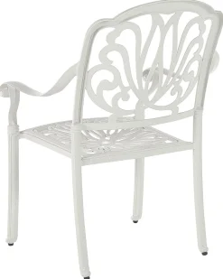 Gartenstuhl Aluminium Weis 4Er Set Ancona