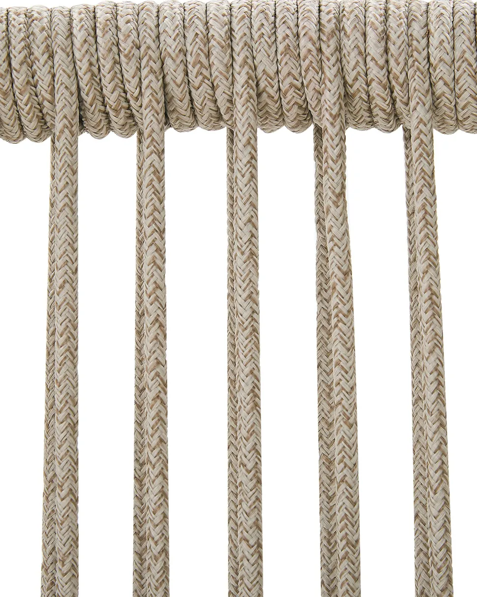 Gartenstuhl Beige / Heller Holzfarbton 2Er Set Auflagen Cremeweis Olbia