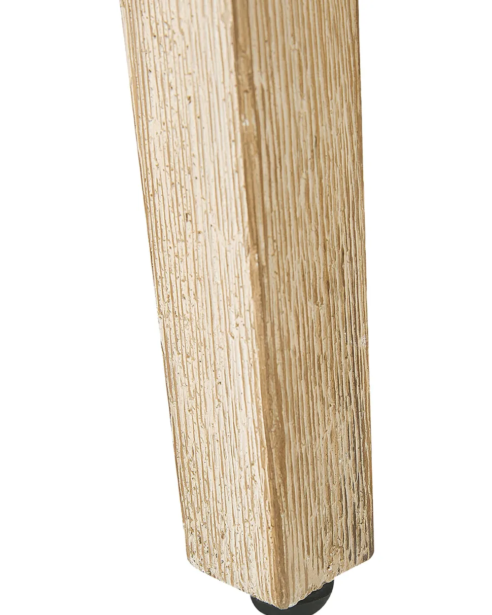Gartenstuhl Beige / Heller Holzfarbton 2Er Set Auflagen Cremeweis Olbia