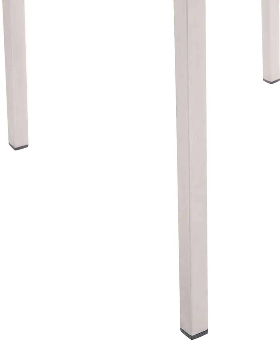 Gartenstuhl Beige 4Er Set Edelstahl Grosseto