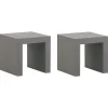 Gartenstuhl Beton Grau Matt U-Form 2Er Set Taranto