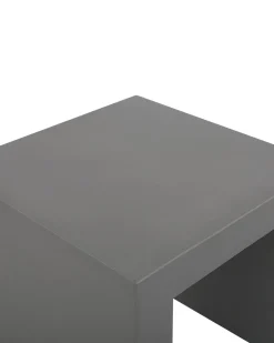 Gartenstuhl Beton Grau Matt U-Form 2Er Set Taranto