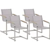 Gartenstuhl Edelstahl Beige 4Er Set Cosoleto
