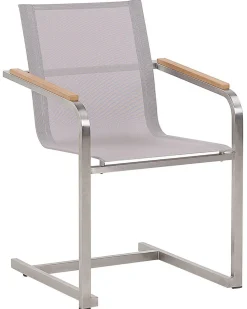 Gartenstuhl Edelstahl Beige 4Er Set Cosoleto