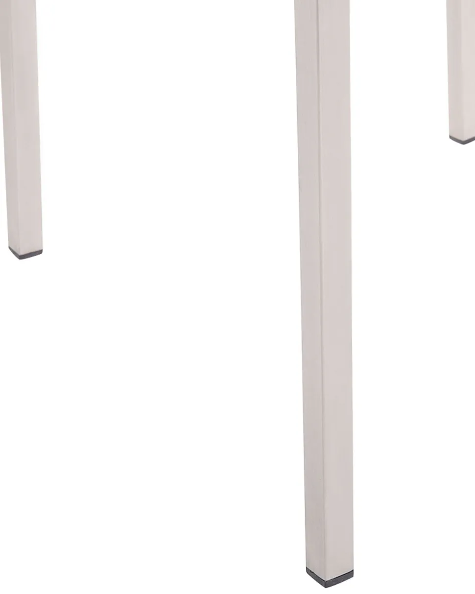 Gartenstuhl Grau 2Er Set Edelstahl Grosseto
