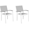 Gartenstuhl Grau 2Er Set Pereta