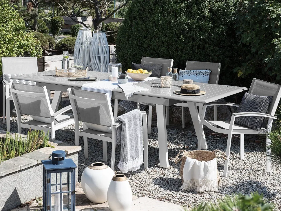 Gartenstuhl Grau 2Er Set Pereta