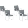 Gartenstuhl Grau 4Er Set Pancole