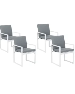 Gartenstuhl Grau 4Er Set Pancole