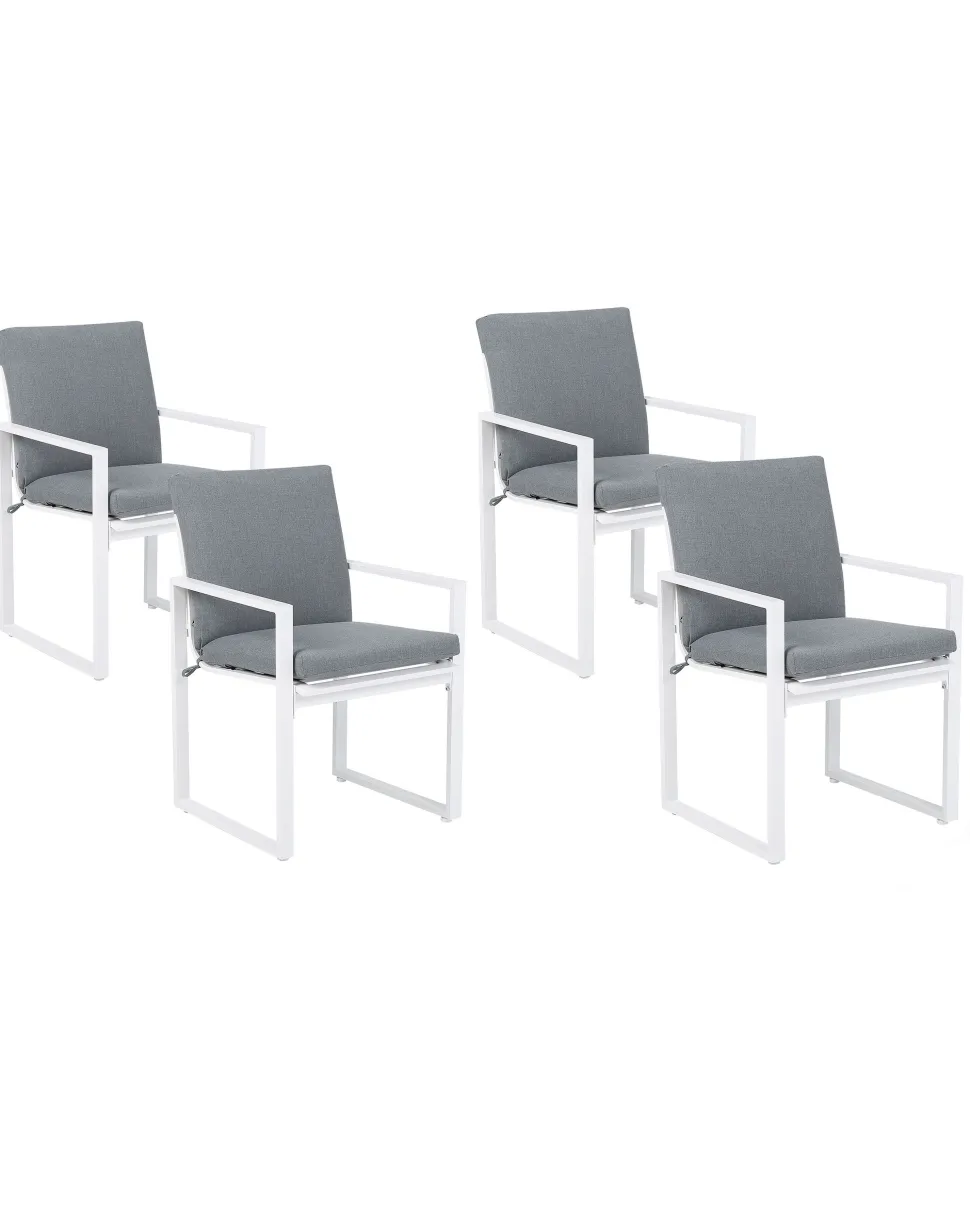 Gartenstuhl Grau 4Er Set Pancole